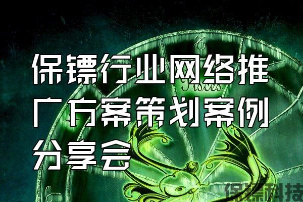 保鏢行業(yè)網(wǎng)絡(luò)推廣方案策劃案例分享會