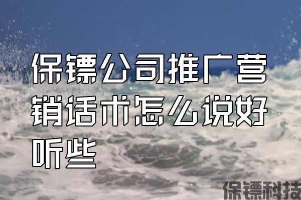 保鏢公司推廣營銷話術(shù)怎么說好聽些