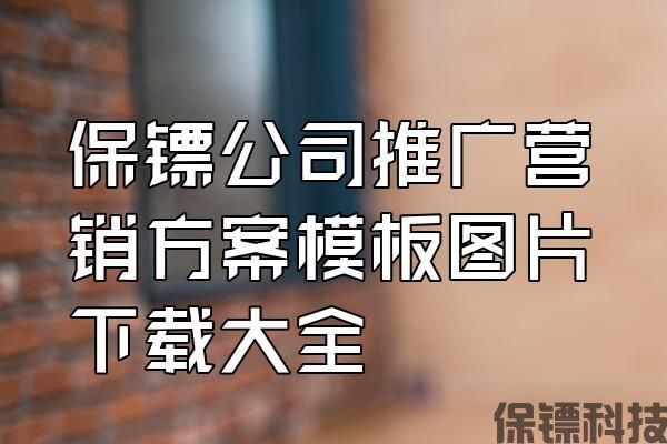 保鏢公司推廣營銷方案模板圖片下載大全