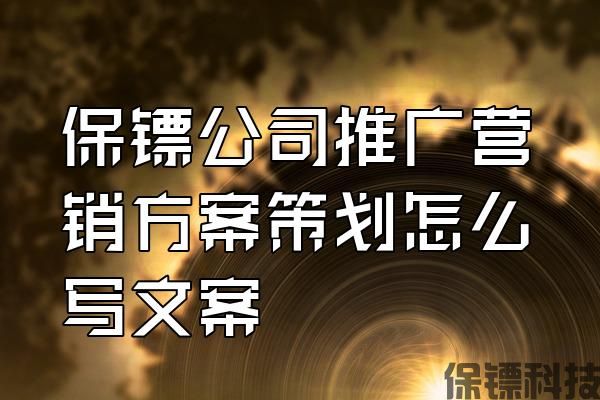 保鏢公司推廣營銷方案策劃怎么寫文案