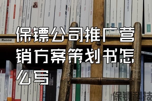 保鏢公司推廣營銷方案策劃書怎么寫