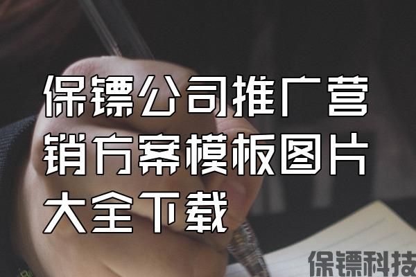 保鏢公司推廣營銷方案模板圖片大全下載