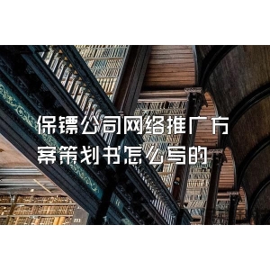 保鏢公司網(wǎng)絡推廣方案策劃書怎么寫的