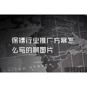 保鏢行業(yè)推廣方案怎么寫的啊圖片