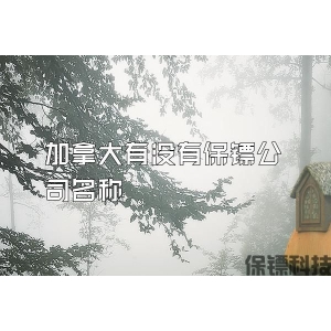 加拿大有沒有保鏢公司名稱