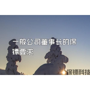 一般公司董事長(zhǎng)的保鏢要求